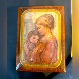 Edna Hibel Collection of REUGE Swiss movement music jewelry box